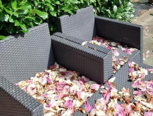 Allibert-stoel - Monaco - Antraciet, Tuin en Terras, Tuinstoelen, Gebruikt, Plastic, Ophalen