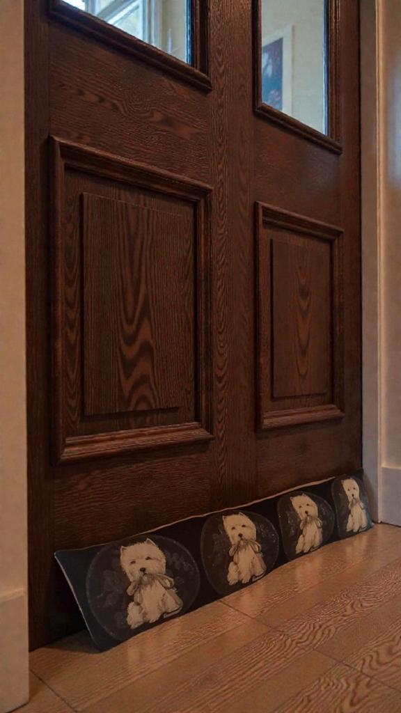 Boudin de Porte Tapisserie Chiens Westie 90x20 cm, Maison & Meubles, Accessoires pour la Maison | Coussins, Noir, Enlèvement ou Envoi