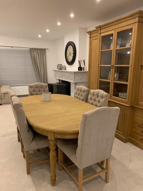 Cradley vitrinekast en eettafel met stoelen, Huis en Inrichting, Complete eetkamers, Gebruikt, Ophalen