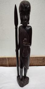 Houten beeld Masai krijger, Ophalen of Verzenden