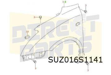 Suzuki Swift (3/05-9/10) voorscherm Links (JPP type 3 / 4) O, Envoi, Neuf, Suzuki, Garde-boue