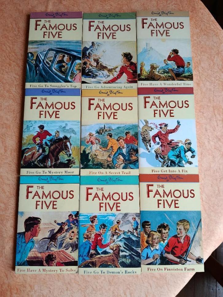 PAKKET 9 FAMOUS FIVE BOEKEN, Enid Blyton, Boeken, Kinderboeken | Jeugd | 13 jaar en ouder, Zo goed als nieuw, Fictie, Ophalen of Verzenden
