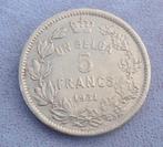1931 5 francs Léopold 3 PA - port 1,5 euro par courrier, Enlèvement, Monnaie en vrac, Métal