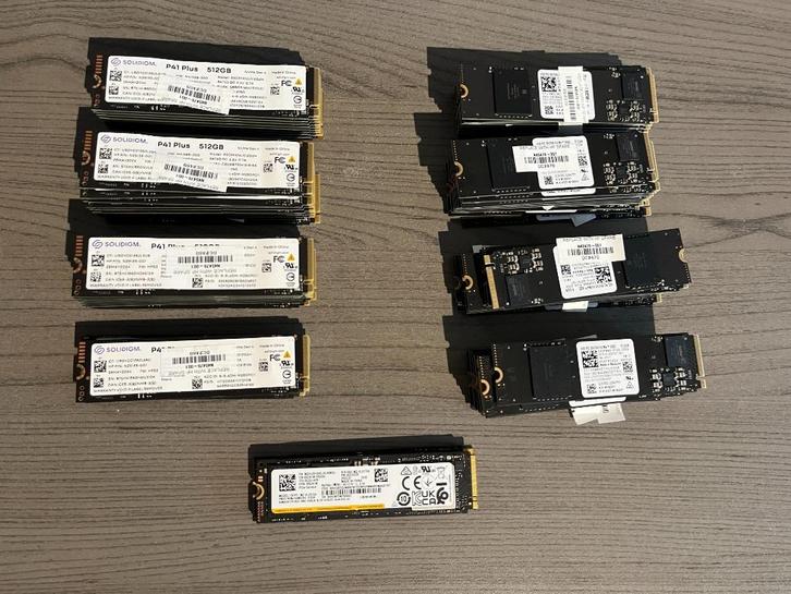 Lot van 80 x 512GB NVMe SSD’s (Gen4), Computers en Software, Harde schijven, Zo goed als nieuw, Desktop, Intern, SSD, Ophalen of Verzenden