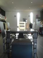 Design Tafel, 4 stoelen, 1 poef, 1 salontafel, 1 licht, Ophalen