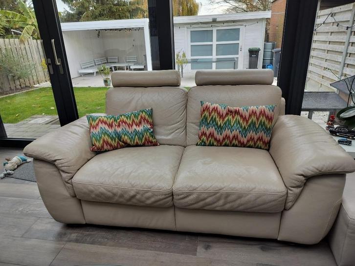 2x 2.5 zit + poef, Huis en Inrichting, Zetels | Zetels, Gebruikt, Ophalen