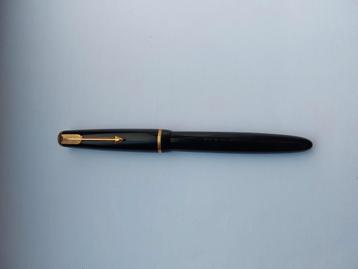 Stylo Plume Vintage Parker Victory Black, plume en or 14K, Enlèvement ou Envoi, Utilisé, Stylo, Parker