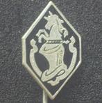 Épingle émaillée de cavalerie belge : école troupes blindées, Verzenden, Landmacht, Embleem of Badge