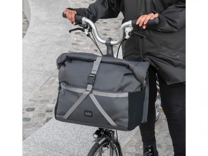 NIEUWE Brompton Borough Roll Top Bag L Donker Grijs, Fietsen en Brommers, Fietsen | Vouwfietsen, Brompton, Ophalen