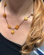 Collier avec ambre, Handtassen en Accessoires, Kettingen, Ophalen of Verzenden, Zo goed als nieuw