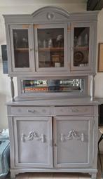 Ancien vaisselier/buffet/vitrine avec miroir 220x120x47 cm, Maison & Meubles, Enlèvement, Utilisé
