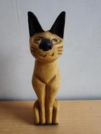 Grand chat assis en bois 25 cm, Collections, Enlèvement ou Envoi