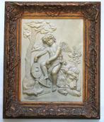 ArtKunst reliëfplaquette jachtvoorstelling in Roe Bros lijst, Antiek en Kunst, Ophalen of Verzenden