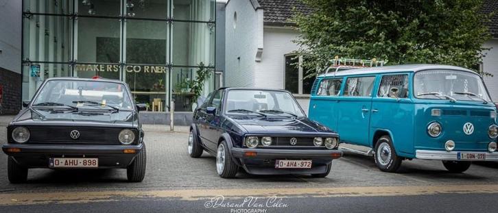 Vw golf 1 cabrio, Auto's, Volkswagen, Particulier, Golf, Benzine, Cabriolet, Handgeschakeld, Blauw, Zwart, Leder, Ophalen