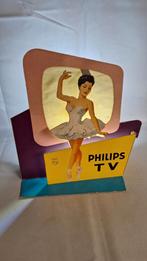Presentoir publicitaire etalage de 1962 Philips TV, Utilisé, Enlèvement ou Envoi, Panneau publicitaire