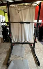 Rack à squat, pectoraux, abdo avec barre d’haltères., Sports & Fitness, Équipement de fitness, Enlèvement, Comme neuf, Jambes