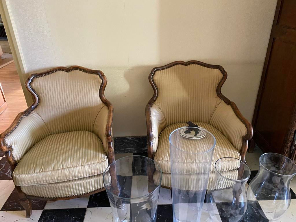 Stel Louis XV stoelen, Maison & Meubles, Fauteuils, Enlèvement, Utilisé