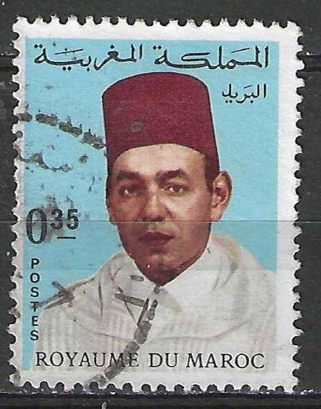 Maroc 1968 - Yvert 542 - Roi Hassan II - 35 c (ST), Timbres & Monnaies, Timbres | Afrique, Affranchi, Maroc, Envoi