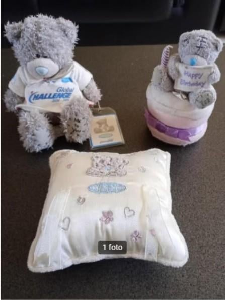 Me To You beren en kussen , 3-5€/stuk, Collections, Ours & Peluches, Utilisé, Ours en tissus, Me To You, Enlèvement ou Envoi