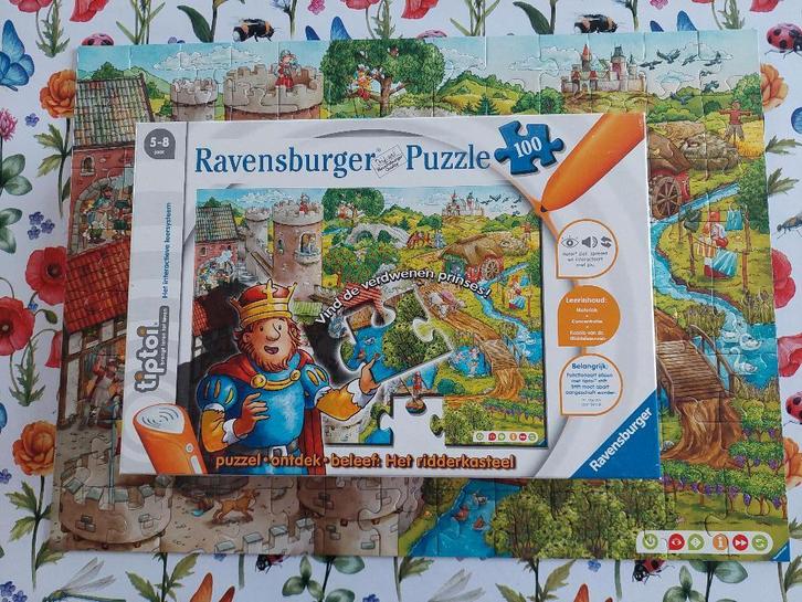 Tiptoi puzzel Het ridderkasteel - 100 stukjes, Enfants & Bébés, Jouets | Éducatifs & Créatifs, Comme neuf, Puzzles, Découverte