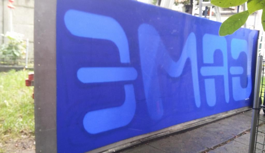 Groote Aluminium Reclamebord ''GAME'', Ophalen of Verzenden, Reclamebord