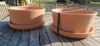 2 nieuwe terracotta bloempotten. 20€/pot, Rond, Nieuw, Minder dan 40 cm, Balkon