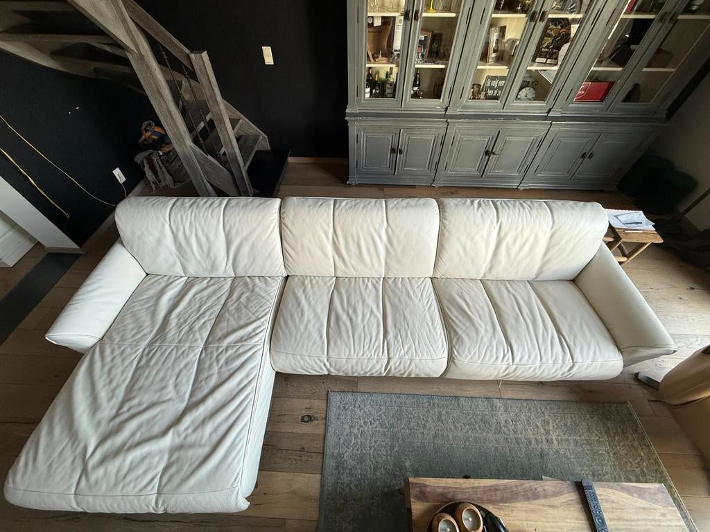 Natuzzi editions lederen zetel, Ophalen, 250 tot 300 cm, Gebruikt, Hoekbank