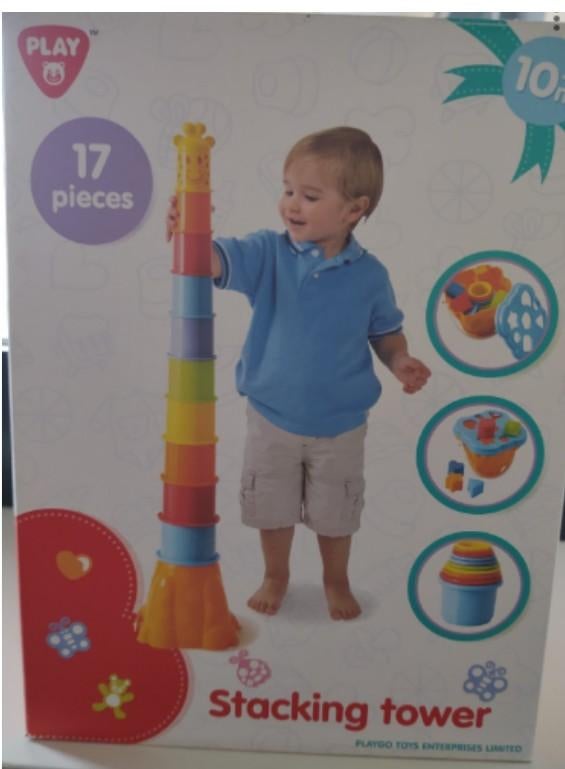 Stapeltoren en vormenstoof - Playgo, Kinderen en Baby's, Ophalen of Verzenden