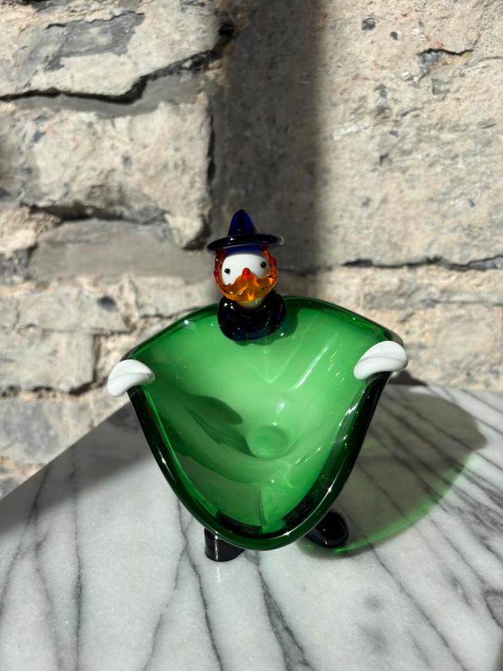 Mondgeblazen Murano asbak, Verzamelen, Rookartikelen, Aanstekers en Luciferdoosjes, Zo goed als nieuw, Asbak, Ophalen of Verzenden