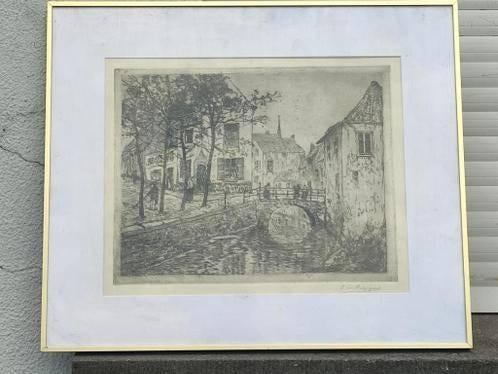 eau forte pont signe leon huygens, Enlèvement ou Envoi