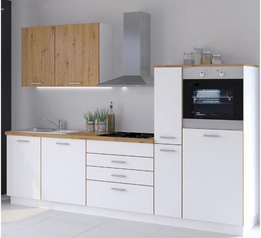 Nieuwe Complete Keuken 280 cm – Luxe & Direct Leverbaar, Huis en Inrichting, Wit, Enkelwandige keuken, Ophalen of Verzenden, Zo goed als nieuw