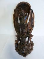 Houten gesculptuurd beeld (Bali) van Vishnu 2.3kg 38cm, Ophalen of Verzenden