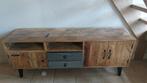tv kast, Huis en Inrichting, Kasten |Televisiemeubels, Ophalen, Minder dan 50 cm, Massief hout en metaal, Teakhout