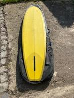 Midlength single fin 7.6  Shaped by Flow and Soul, Enlèvement, Comme neuf, Funboard, Avec sac de transport