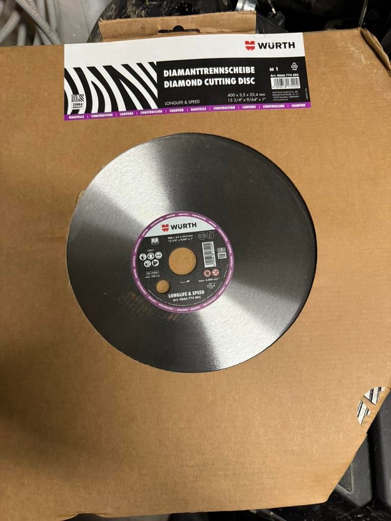 Disque diamant D400MM wurth, Ophalen, Zo goed als nieuw