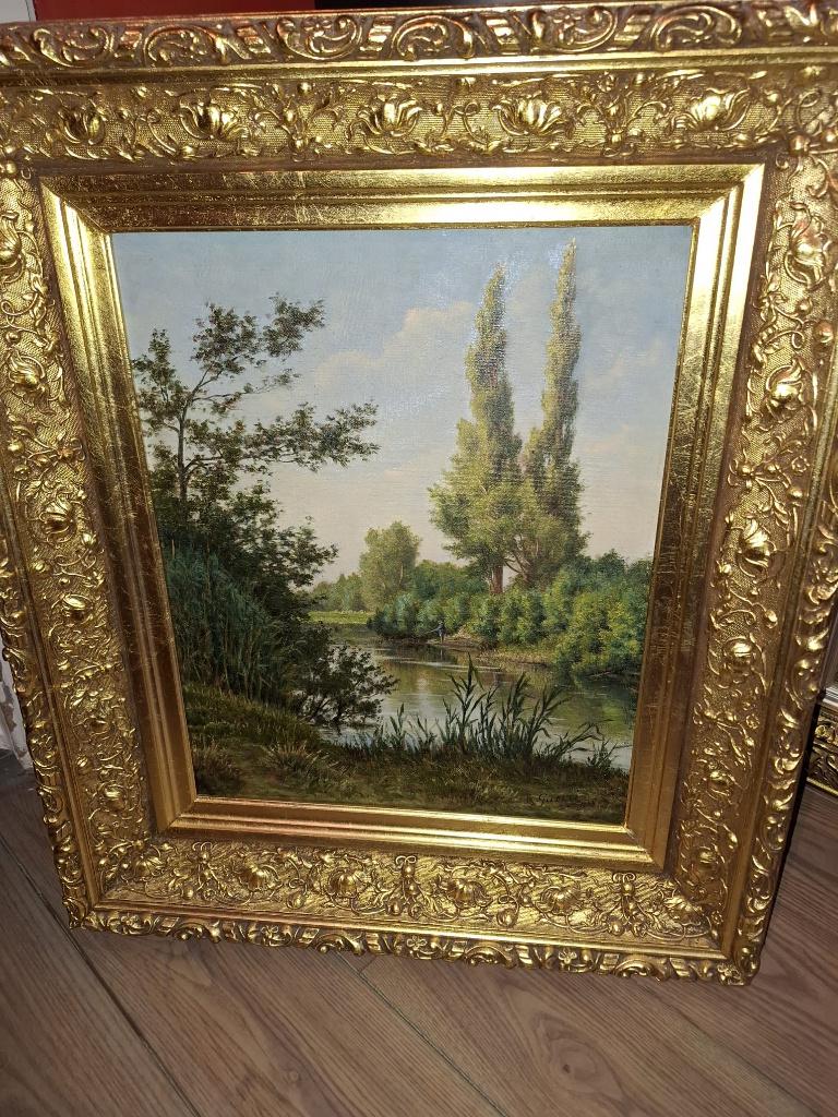 Schilderij landschap, Ophalen