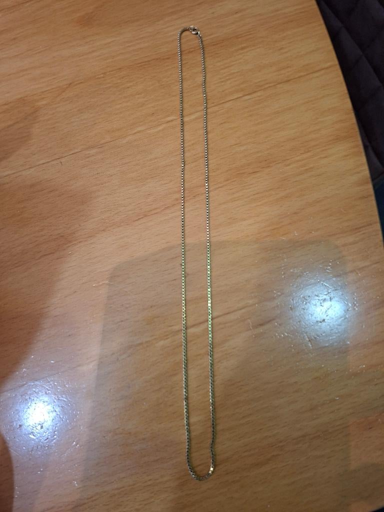 Plaque halsketting goud, Bijoux, Sacs & Beauté, Colliers, Comme neuf, Or, Or, Envoi