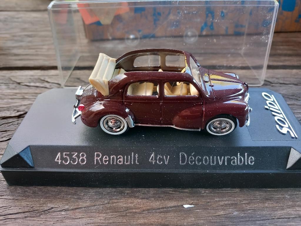 Renault 4cv découvrable 4538 solido, Overige merken, Auto, 1:32 tot 1:50, Nieuw