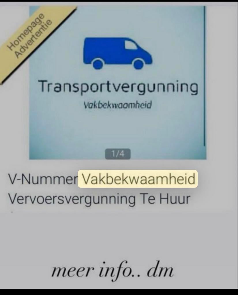 Vervoersvergunning-vakbekwaamheid te huur Van boekhouderzelf, Vanaf 10 jaar