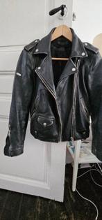 Lederen jas voor dames, Ophalen, Zwart