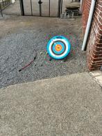 Schietschijf voor boogschieten + boog + 2x pijlen, Ophalen, Zo goed als nieuw