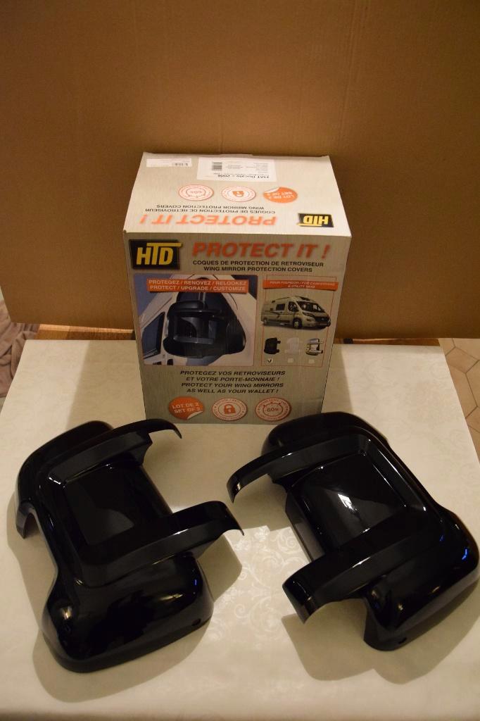 Protecteurs de rétroviseurs noirs pour Fiat Ducato, etc., Caravanes & Camping, Camping-car Accessoires, Neuf, Enlèvement