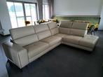 Hoeksalon MADISON - Hoekzetel - beige leder, Ophalen, Zo goed als nieuw, Leer, Landelijk