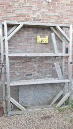 Poort van geïmpregneerde keper en gaas. 134x180 per helft, Tuin en Terras, Ophalen, Gebruikt, 200 cm of meer, 150 tot 200 cm