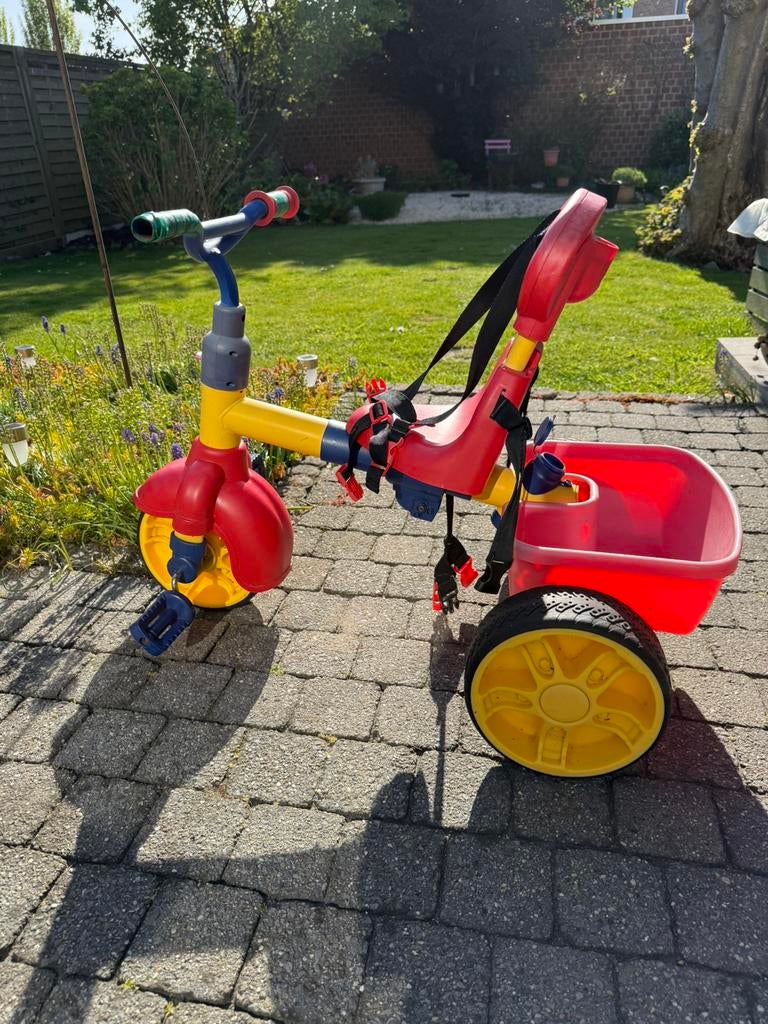 Driewieler met aanhangbakje, Ophalen, Gebruikt, Duwstang