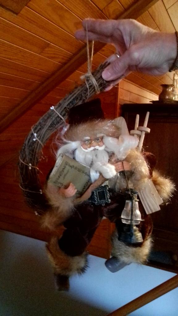 Kerstgerief, 2 kerstmannen en kerstballen, Diversen, Kerst, Ophalen of Verzenden