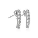 Boucles d'oreilles en argent serties de zircone cubique, Bijoux, Sacs & Beauté, Boucles d'oreilles, Enlèvement ou Envoi, Avec pierre précieuse