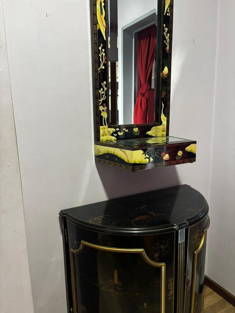 Prachtige oosterse set – kast + spiegel, Maison & Meubles, Tables | Coiffeuses, Enlèvement