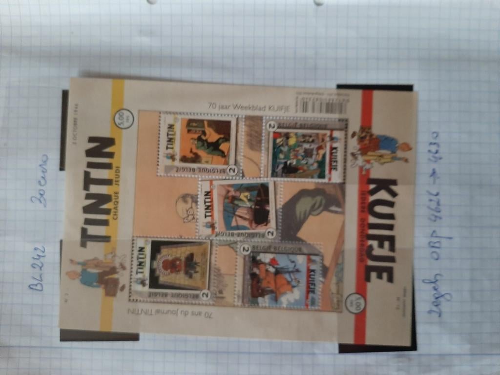 Kuifje postzegelblok **, Ophalen of Verzenden, Postfris