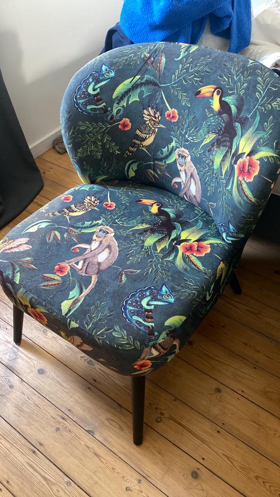 Zetel in velvet stof, Enlèvement, Comme neuf, Tissus